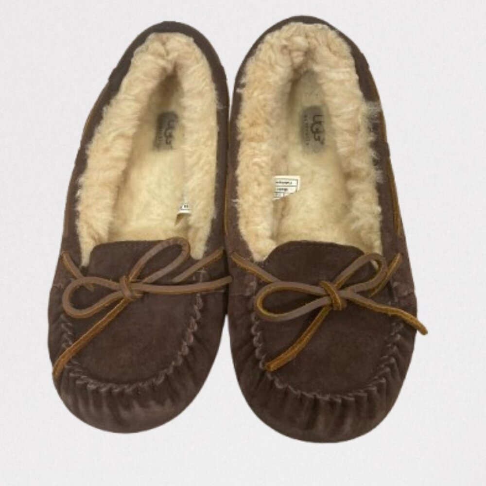 Ugg Bella II Shearling Mocassin Slippers Size 9 Brown